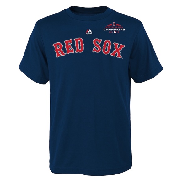 Mookie Betts Boston Red Sox Majestic Youth 2018 World Series Champions T-Shirt - Picture 2 of 4